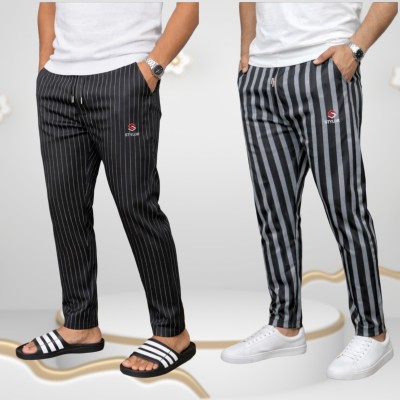 2 Pcs Stripe Trouser Combo (bold+vertical)