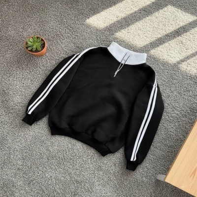 🧥 Branzzo Premium Half-Zip Sweatshirt (BLACK)