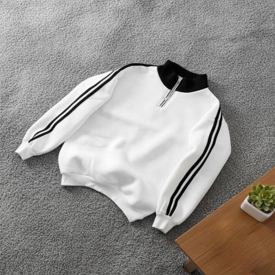 🧥 Branzzo Premium Half-Zip Sweatshirt (WHITE)