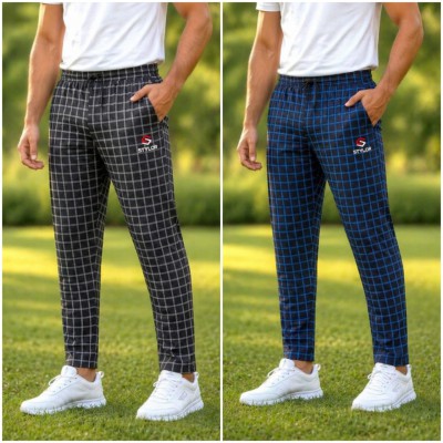 2 Pcs Stripe Trouser Combo (Ash Box+Blue Box)