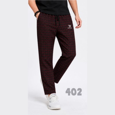 Maroon Box Stripe Trowser